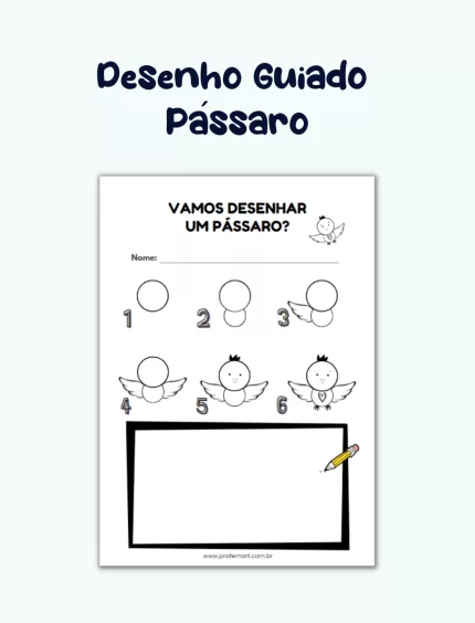 Desenho guiado Pássaro