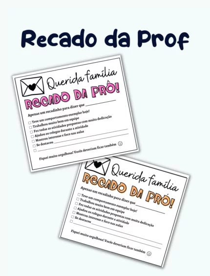 Recado da Prof