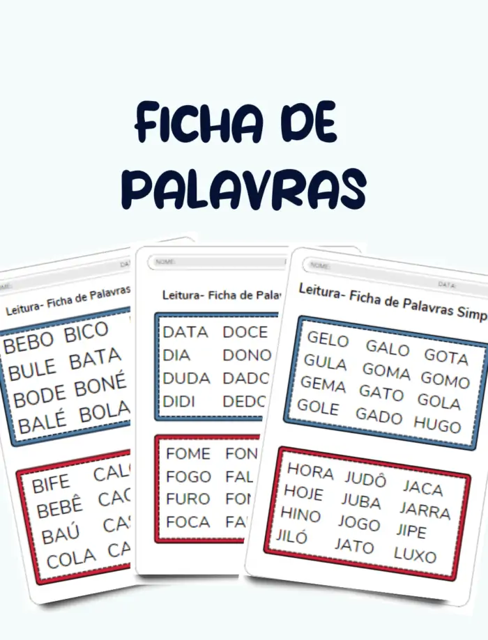 Ficha de palavras
