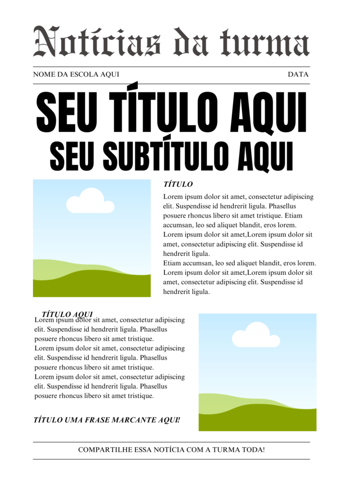 Jornal - Template Editável
