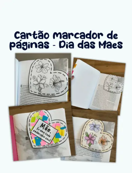 Cartão Marcador de página - Dia das mães