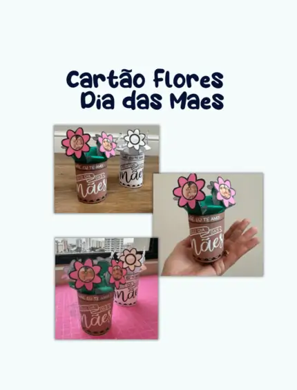 Cartão flores - Dia das mães