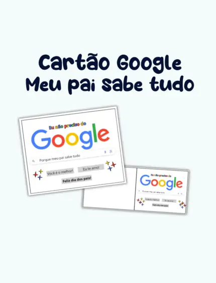 Cartão Google - Meu pai sabe tudo